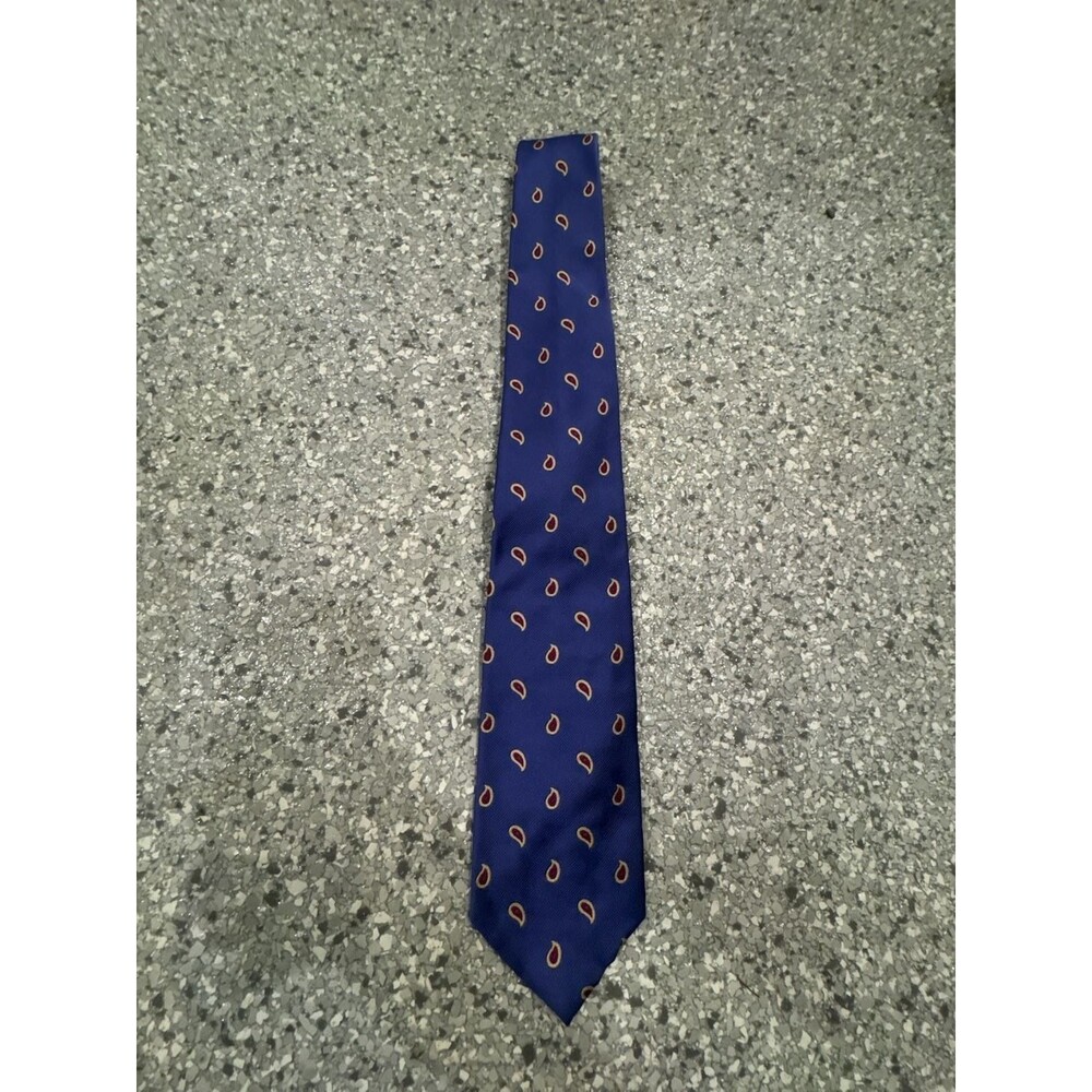 Polo by Ralph Lauren Silk Necktie Blue Red Yellow Paisley